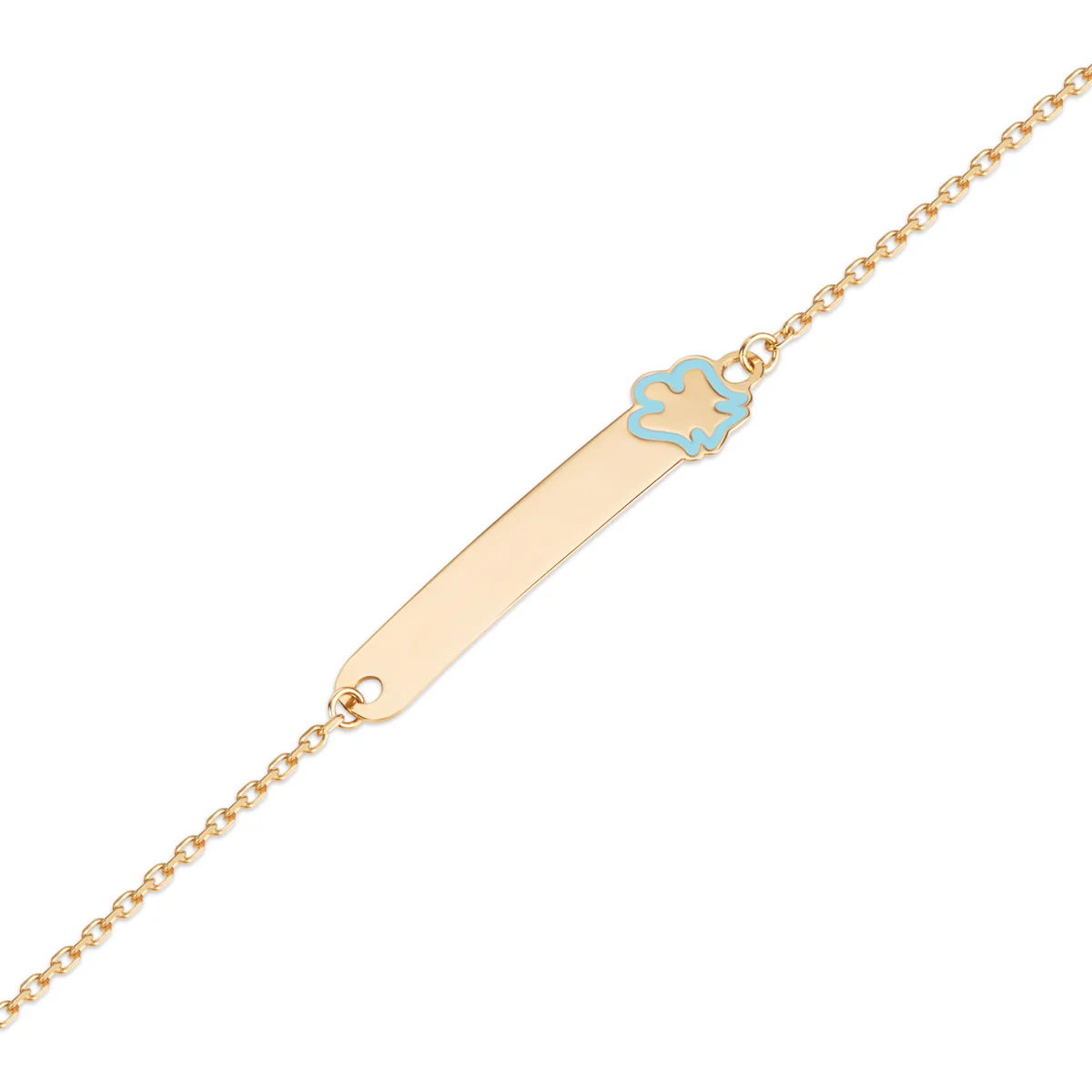 Bracciale Oro Bambino Targhetta Angelo Azzurro NKT380 Roberto Giannotti - immagine 2