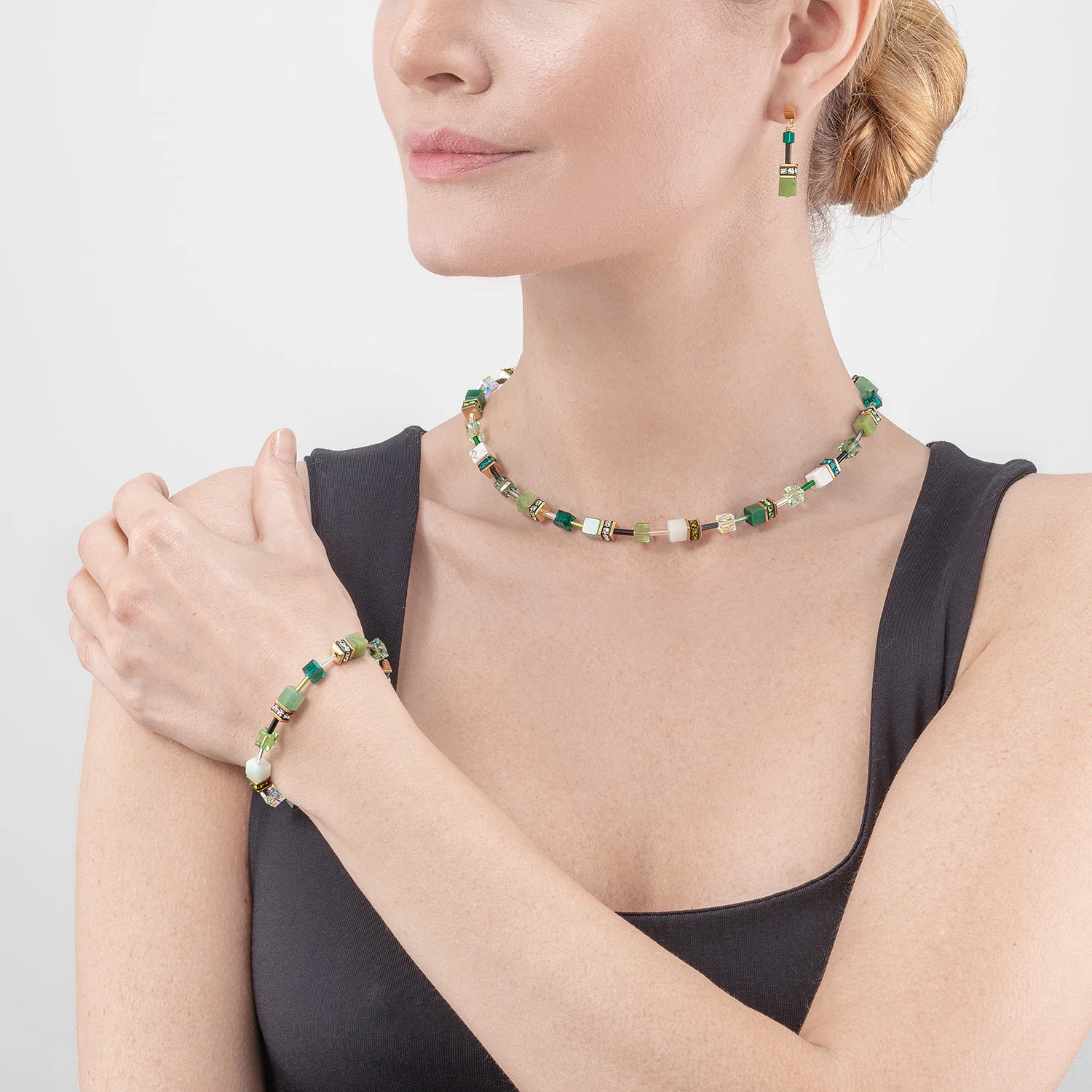 Bracciale GeoCUBE® Iconic Precious Verde 4905300500 Coeur De Lion