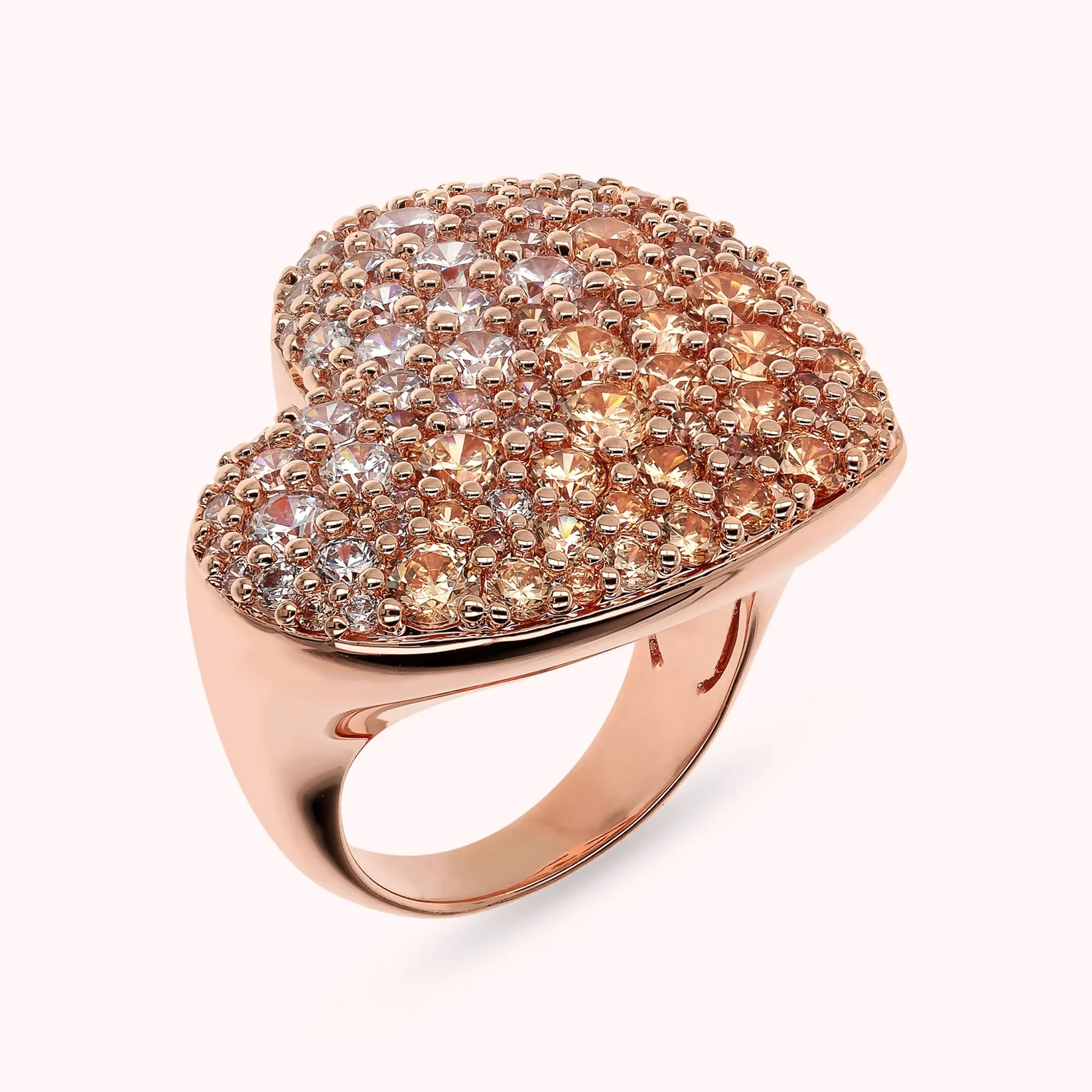 Anello Chevalier Cuore Pavé Cubic Zirconia WSBZ01198.CHAMP Bronzallure
