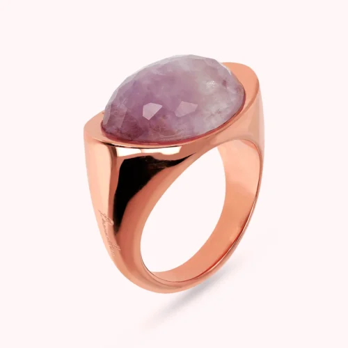 Anello Cocktail Pietra Naturale Ovale Sfaccettata WSBZ02151.AML Bronzallure