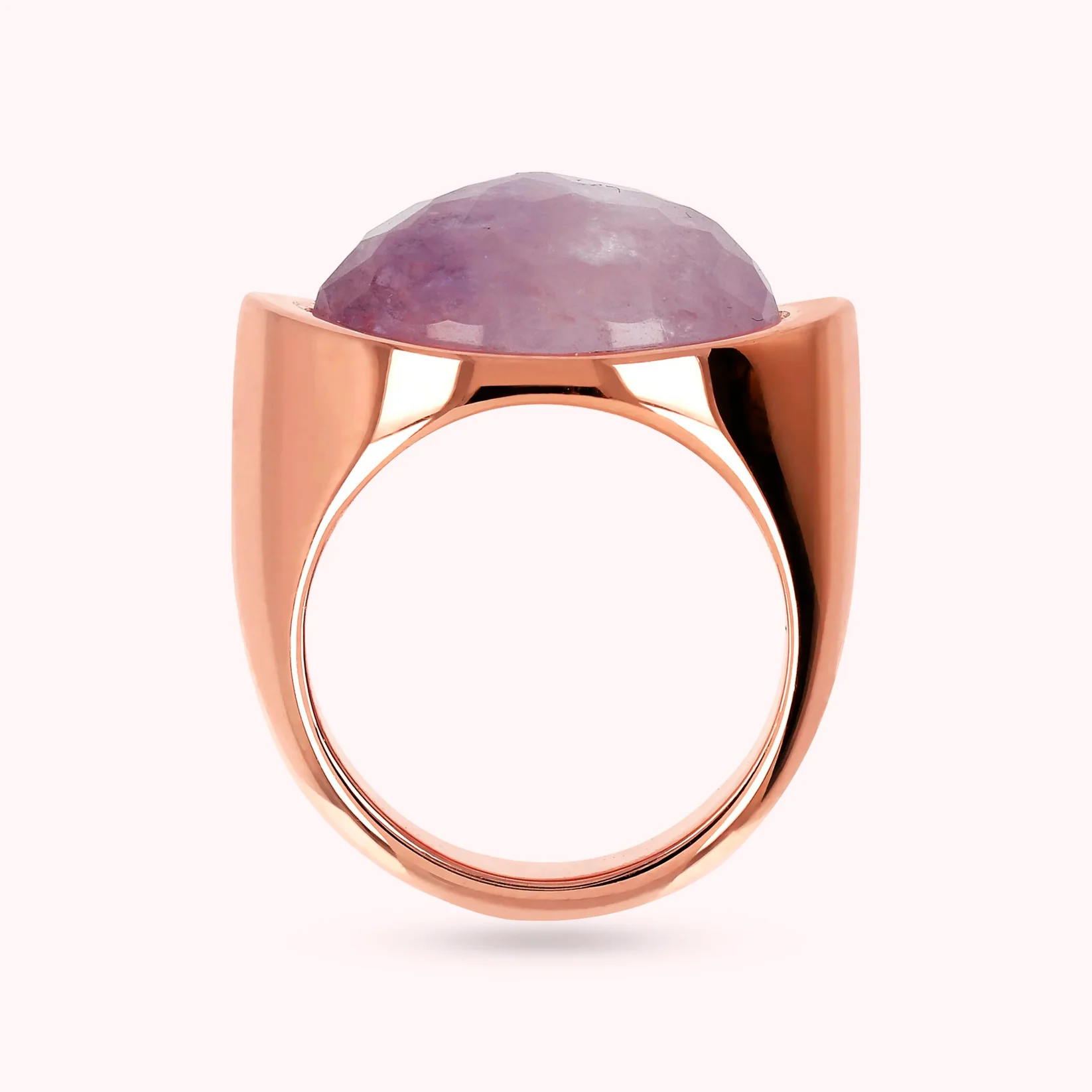 Anello Cocktail Pietra Naturale Ovale Sfaccettata WSBZ02151.AML Bronzallure