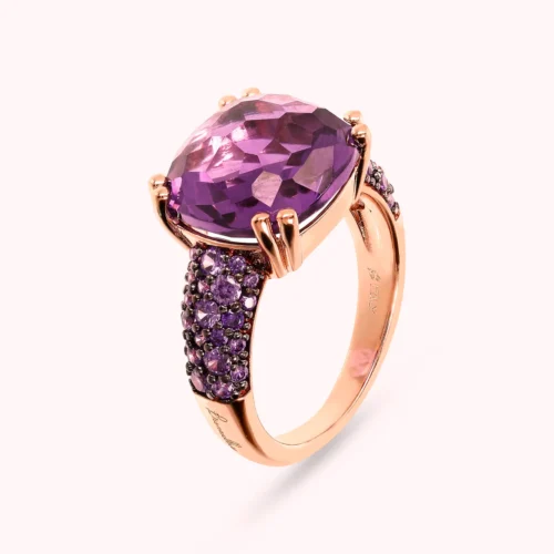 Anello Cocktail Prisma Gem Quadrata Pavé WSBZ02179.AM Bronzallure