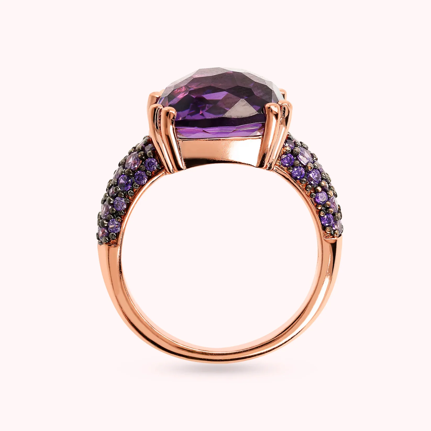 Anello Cocktail Prisma Gem Quadrata Pavé WSBZ02179.AM Bronzallure