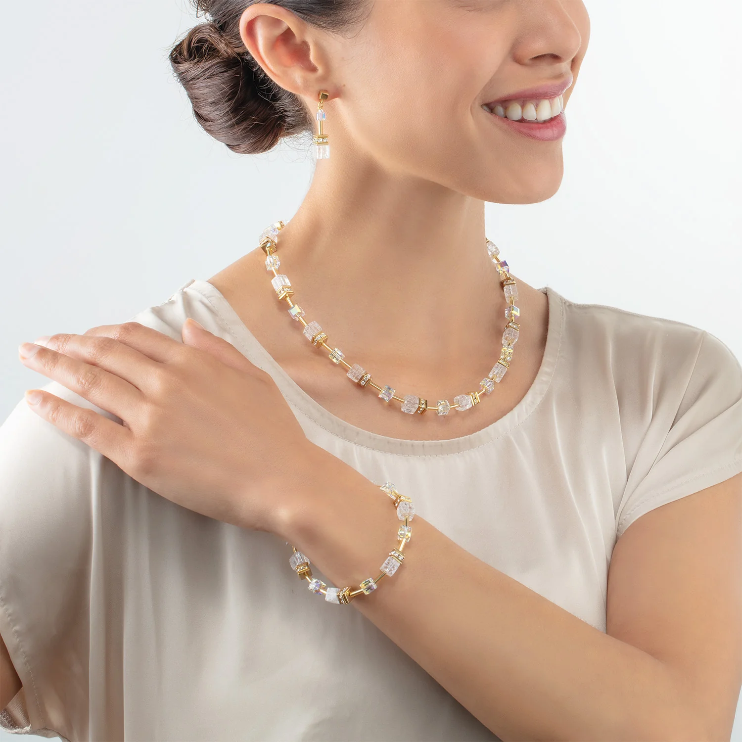 Bracciale GeoCUBE® Iconic Nature Oro-Bianco 3018301416 Coeur De Lion