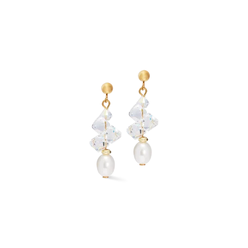 Orecchini Dancing Crystals & Pearls oro  1136211816 Coeur de Lion