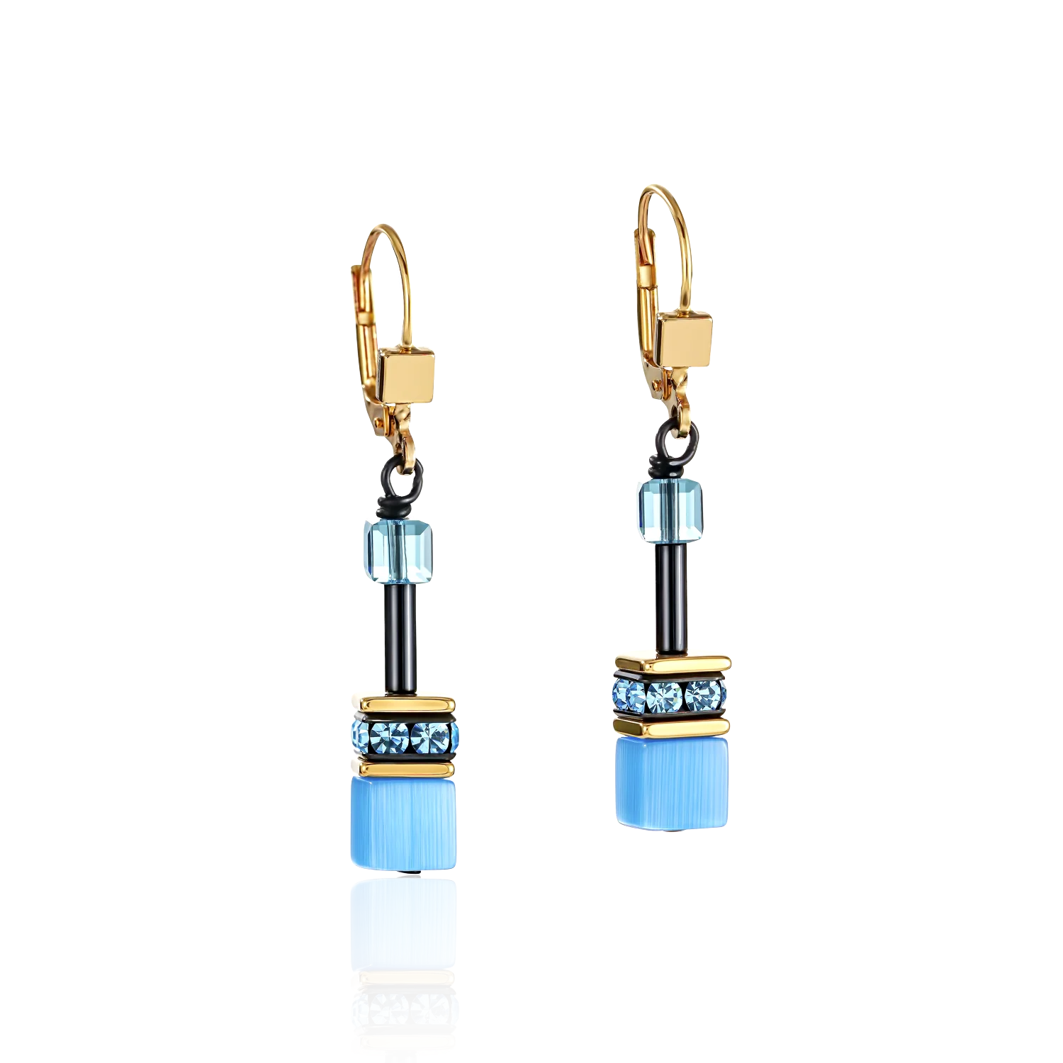 Orecchini GeoCUBE® multicolor rainbow gold 2838201573 Coeur de Lion