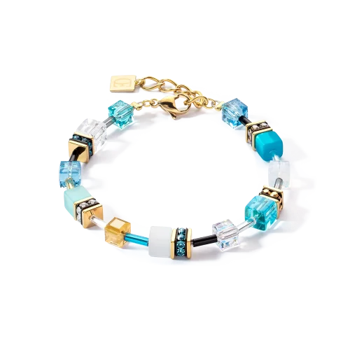 Bracciale GEO CUBE iconic oro-turchese 2838-30-0616 Coeur de Lion