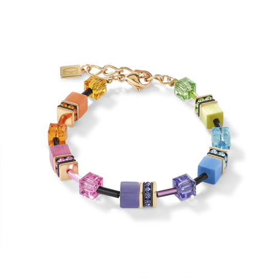 Braccialetto GeoCUBE® multicolor rainbow gold 2838301573 Coeur de Lion
