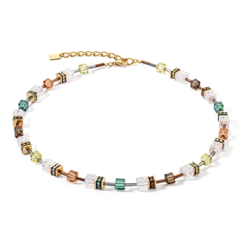 Collana GeoCUBE® Iconic Natura marrone-bianco  3018-10-0911 Coeur de Lion
