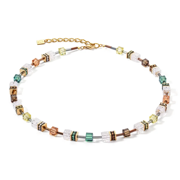 Collana GeoCUBE® Iconic Natura marrone-bianco  3018-10-0911 Coeur de Lion