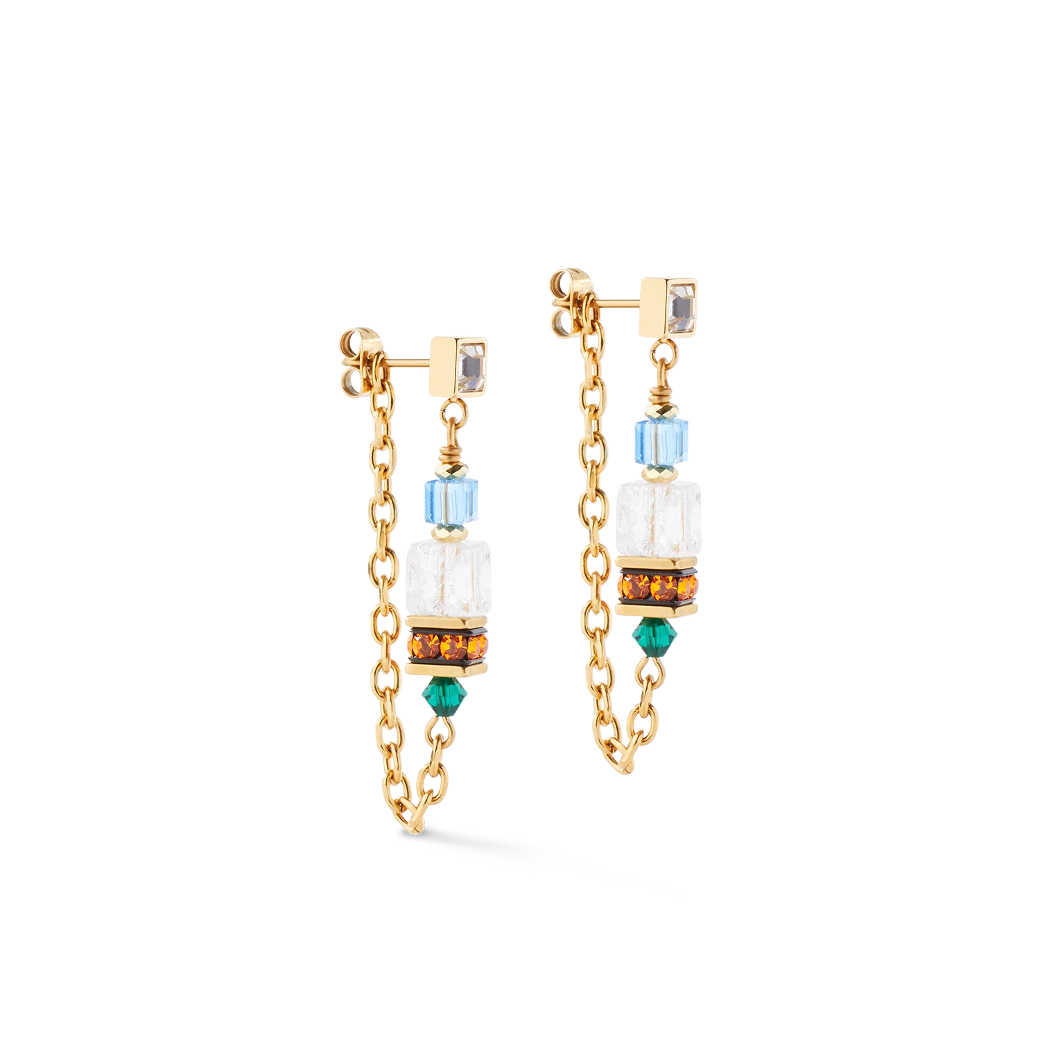 Orecchini Sunray Cube Couture oro-multicolor 3020211516 Coeur de Lion