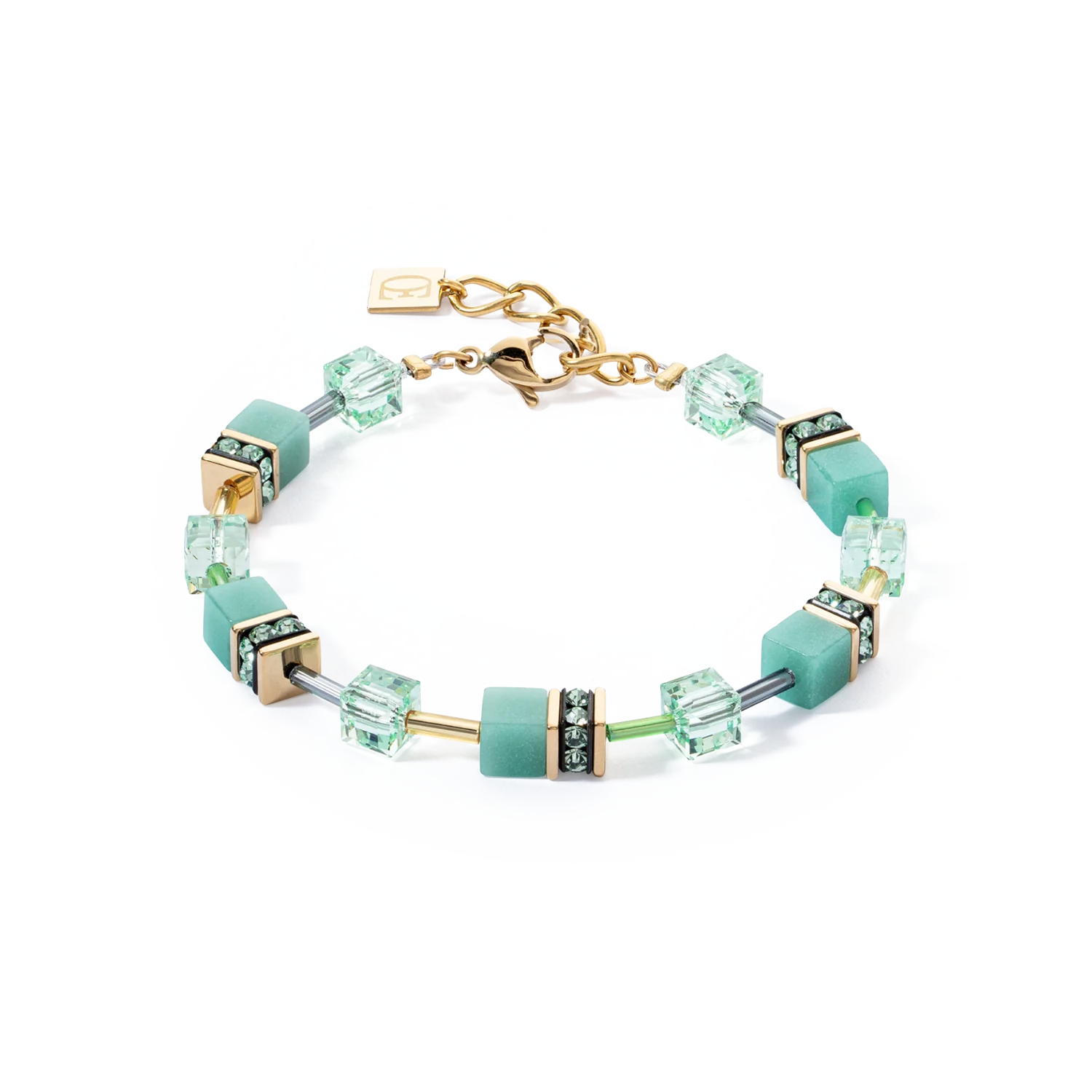 Bracciale GeoCUBE® Iconic Mono Oro Verde 4020300533 Coeur De Lion