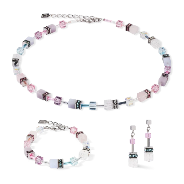 Orecchini GeoCUBE® Iconic Precious rosa-lilla  4905211927 Coeur de Lion - immagine 2