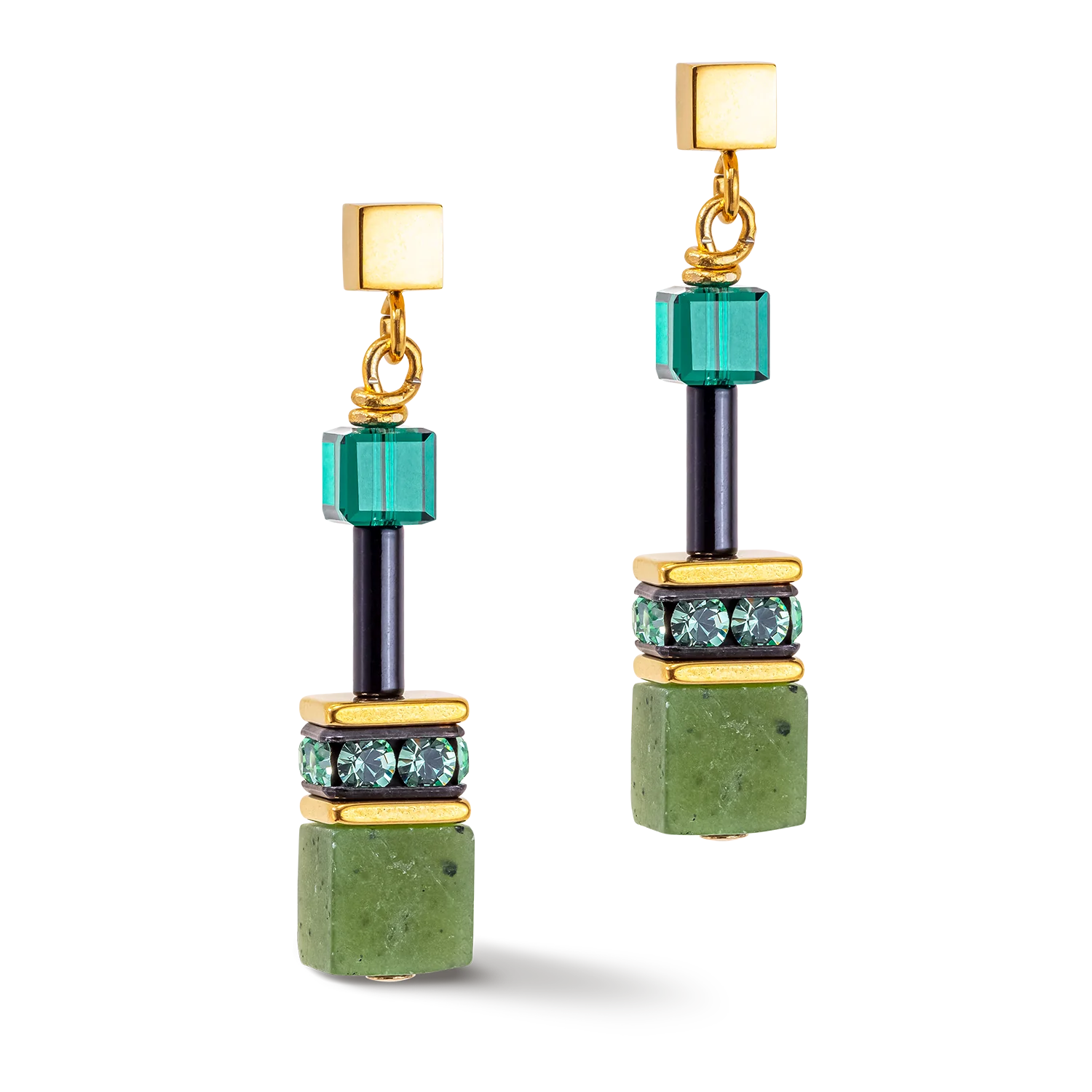 Orecchini GeoCUBE® Iconic Precious verde 4905210500 Coeur de Lion