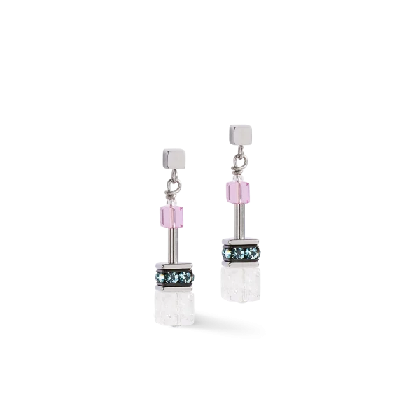 Orecchini GeoCUBE® Iconic Precious rosa-lilla  4905211927 Coeur de Lion