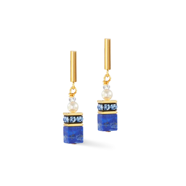 Orecchini GeoCUBE® Precious Fusion Pearls blu  5086210716 Coeur de Lion