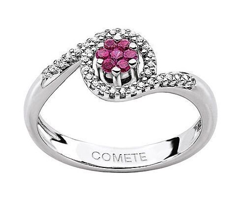 Anello brillanti e rubini ANB 1387 Comete