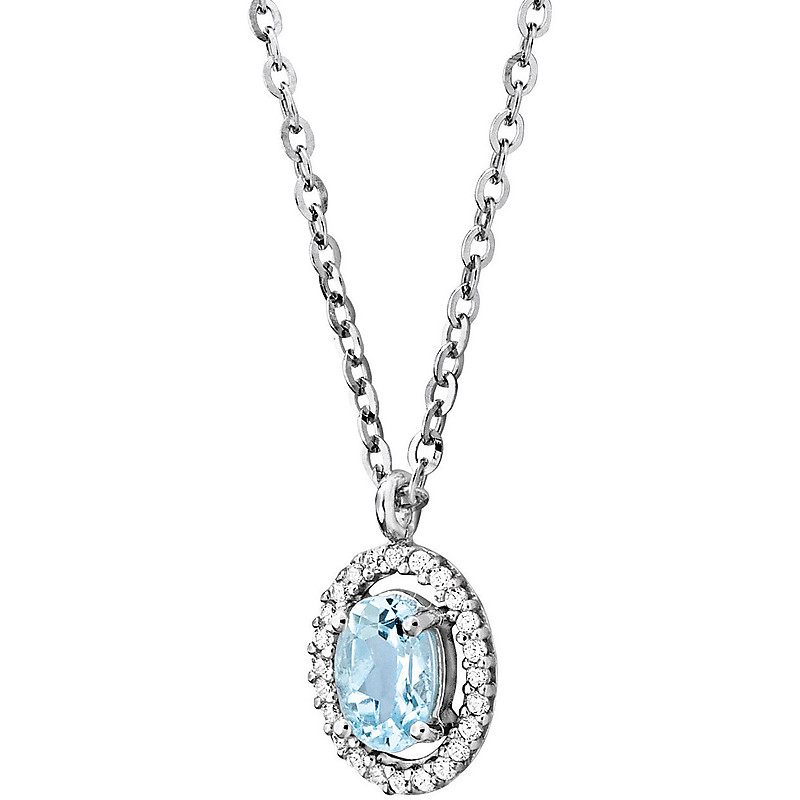 Collana Acuamarina Diamanti GLQ 224 Comete