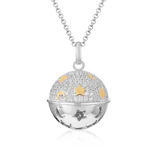 collana chiama angeli argento con zirconi SFA146 Roberto Giannotti