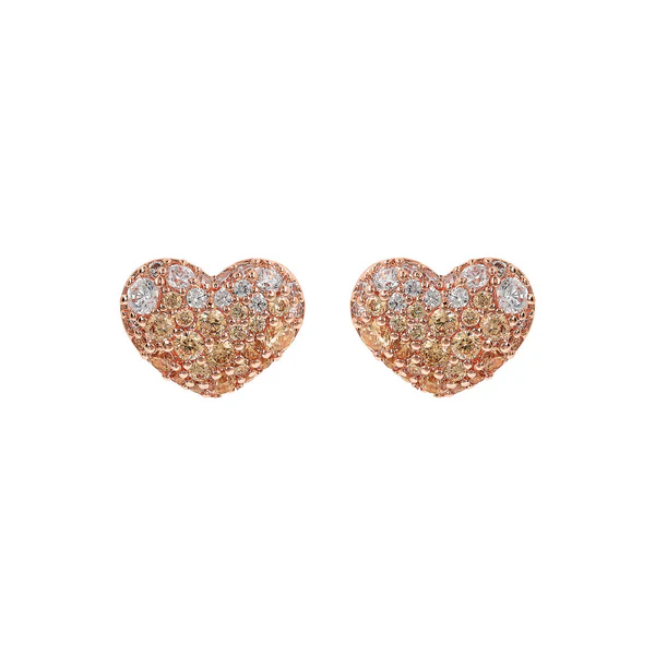 Orecchini Cuore a Lobo con Pavé in Cubic Zirconia Collezione Altissima WSBZ01199.CHAMP Bronzallure