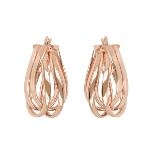 Orecchini a Cerchio Goccia Intrecciati Collezione Purezza WSBZ02098.R Bronzallure