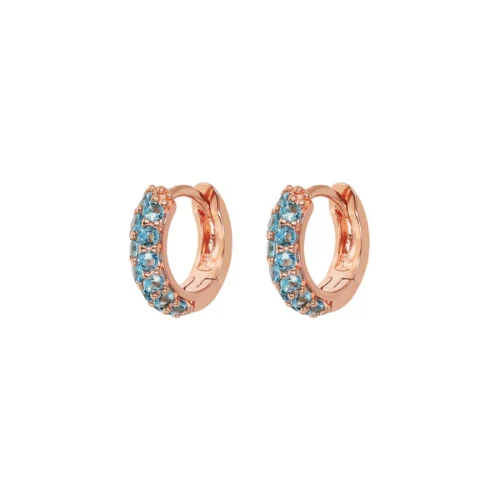 Orecchini a Cerchio con Pavé in Cubic Zirconia Collezione Altissima WSBZ02159.BLUE Bronzallure