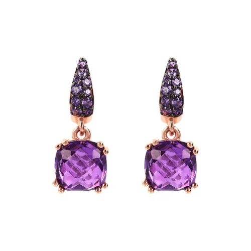 Orecchini Pendenti con Prisma Gem Quadrata e Pavé Collezione Preziosa WSBZ02182.AM Bronzallure