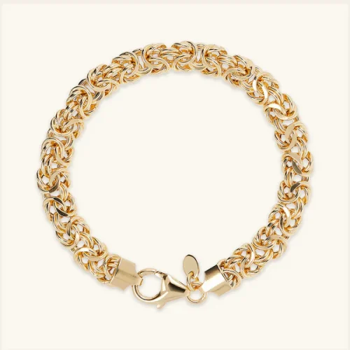 Bracciale Catena Bizantina WSET00679.YG Etrusca Gioielli Lega Golden Placcata Oro Giallo 18KT