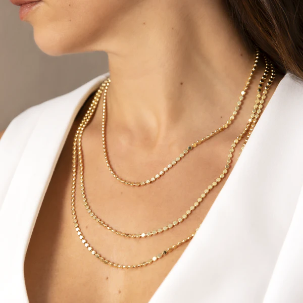 Collana Multifilo con Catena a Piccoli Dischi WSET00704.YG Etrusca Gioielli lega Golden placcata oro giallo 18kt - immagine 2