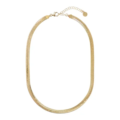 Collana Girocollo Catena Snake Piatta WSET00755.YG Etrusca Gioielli lega Golden placcata oro giallo 18kt
