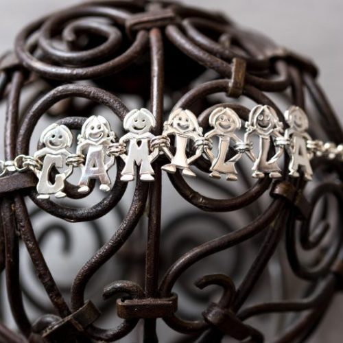 Bracciale personalizzabile A.B.C. nome argento 925% I Birba