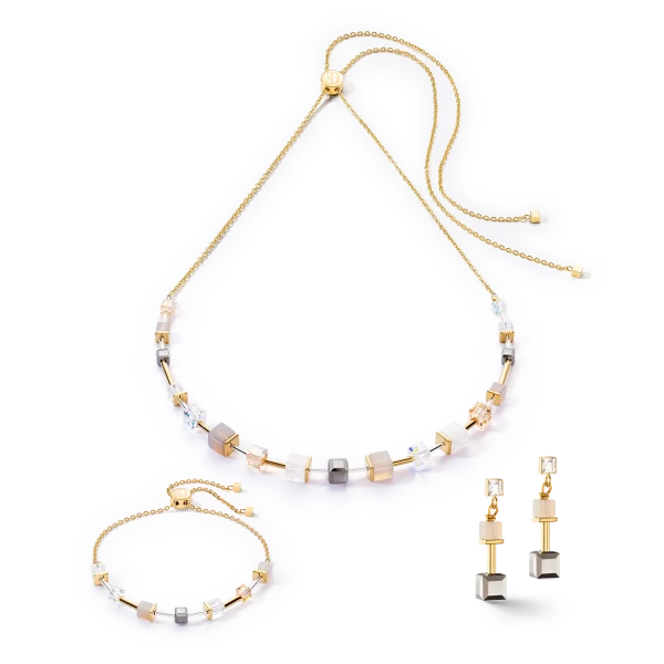 Bracciale GeoCUBE® Preciouse Slider Closure oro-grigio 5074-30-1216 Coeur de Lion - immagine 3