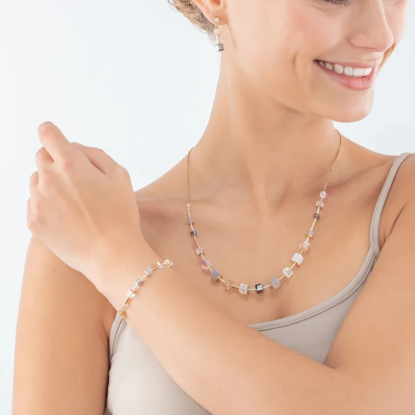 Bracciale GeoCUBE® Preciouse Slider Closure oro-grigio 5074-30-1216 Coeur de Lion - immagine 4