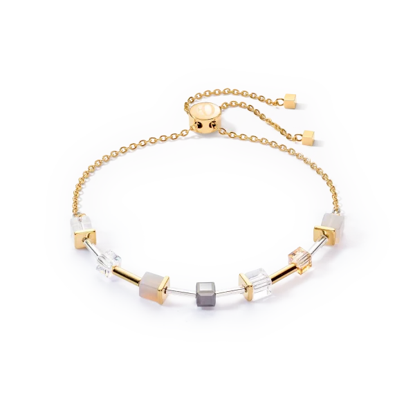 Bracciale GeoCUBE® Preciouse Slider Closure oro-grigio 5074-30-1216 Coeur de Lion