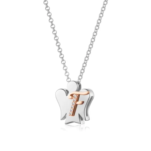 collana in argento con lettera l'alfabeto degli angeli Roberto Giannotti GIA500 F