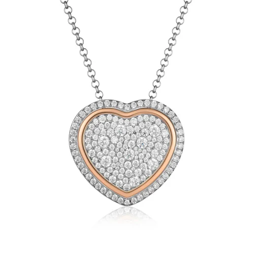 collana in argento con cuore trilogia d'amore Roberto Giannotti GIA448