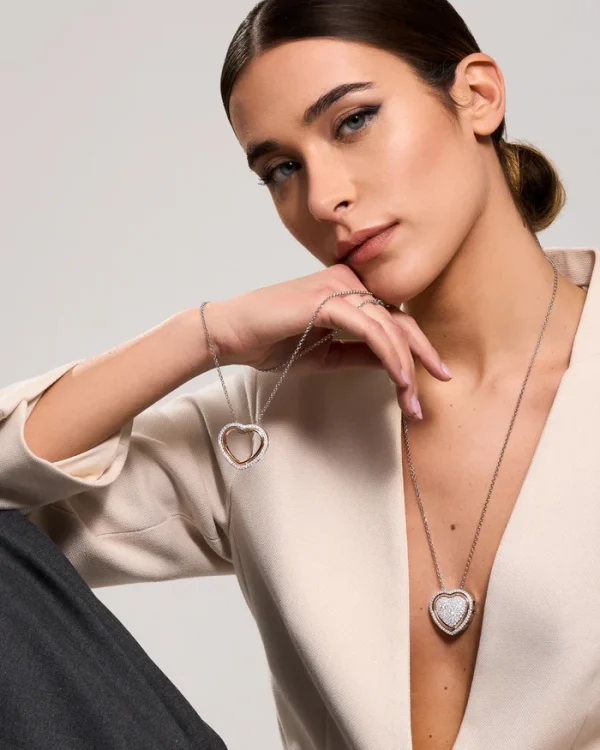 collana in argento con cuore trilogia d'amore Roberto Giannotti GIA448 - immagine 3