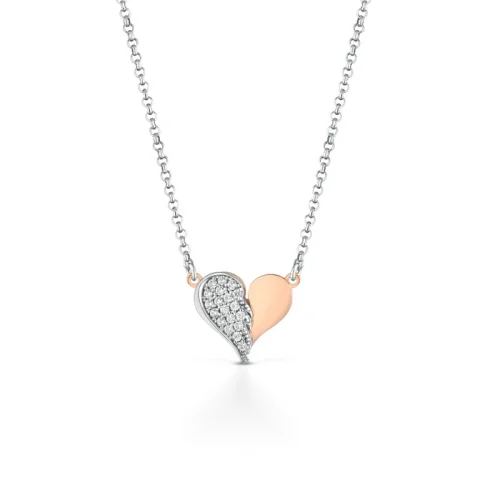 collana in argento con cuore e ala Roberto Giannotti GIA442
