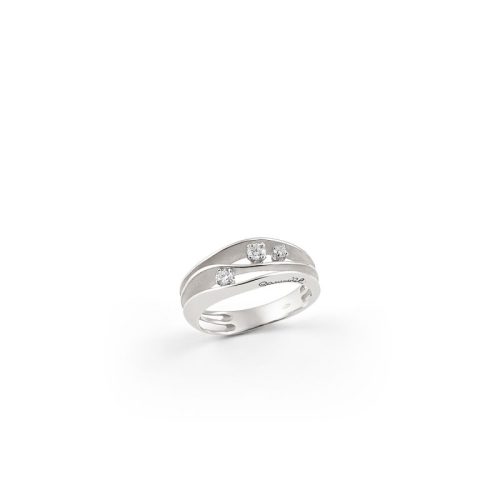 Anello Serie Dune in Oro White 18kt con diamanti GAN2662W Cammilli