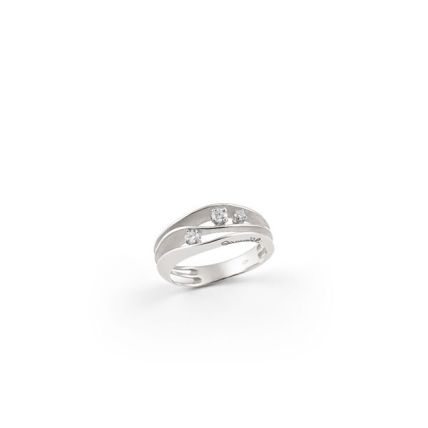 Anello Serie Dune in Oro White 18kt con diamanti GAN2662W Cammilli