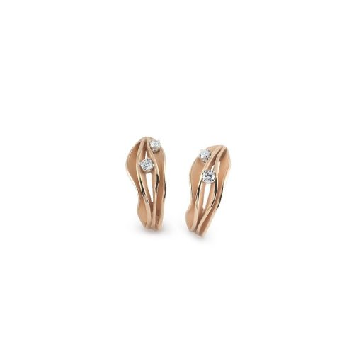 Orecchini Serie Dune in Oro Orange Apricot 18Kt Con Diamanti GOR0779J Cammilli