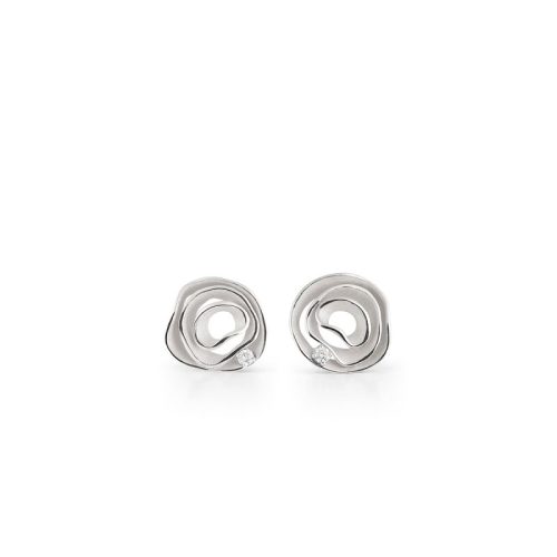 Orecchini Serie Dune in oro White 18Kt Con Diamanti GOR2443W Cammilli