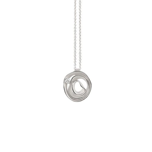 Collana Serie Dune in oro White Ice 18Kt con diamanti Cammilli