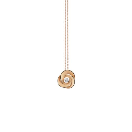 Pendente Serie Desert Rose in oro Orange Apricot 18Kt con diamante Cammilli