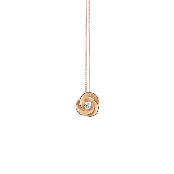 Pendente Serie Desert Rose in oro Orange Apricot 18Kt con diamante Cammilli