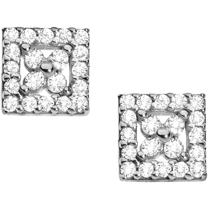 Orecchini oro bianco e diamanti collezione Fiordaliso ORB680 Comete