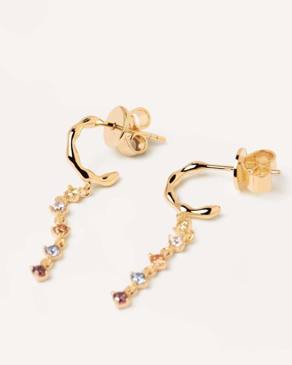 Orecchini oro Sage argento sterling 925 placcati oro 18 kt AR01-03 PdPaola - immagine 3